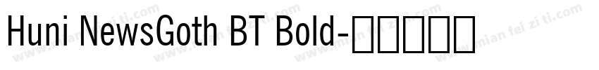 Huni NewsGoth BT Bold字体转换